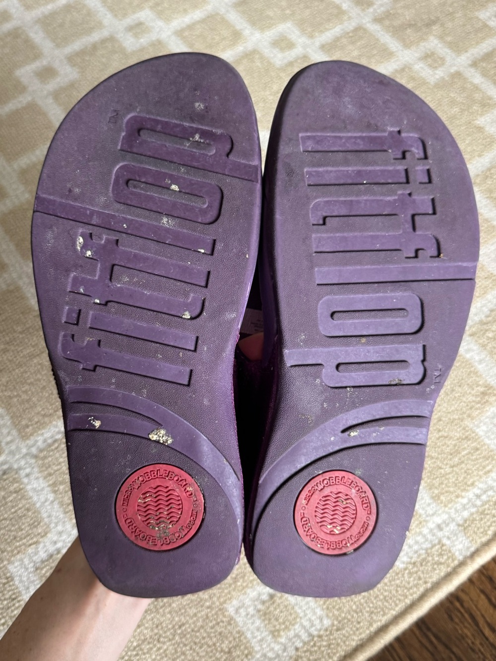 FitFlop Lulu Crystal Embellished Flip Flop Thong Sandals Purple Size 8 - Picture 7 of 13
